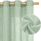LAMIT Sheer Linen Curtains 63 Inch - Image 2