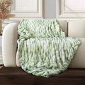 Ultra Soft Cozy Faux Fur Throw Blanket, Fuzzy Plush Thick Bubble Blanket by blunique