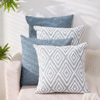 HPUK Decorative Throw Pillow Covers Set of 4 Square Couch Pillows Linen Cushion by HPUK