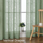 Simplebrand Sage Green Semi Sheer Curtains 96 Inches Long 2 Panels, Light - Image 5