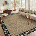 GarveeHome Washable Rugs for Living ROM 8 x 10 Large Area Rug Farmhouse Floral by GarveeHome
