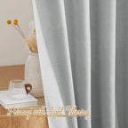 NICETOWN Light Gray Linen Sheer Curtains 108 inches Long, Rod Pocket & Back Tab - Image 5