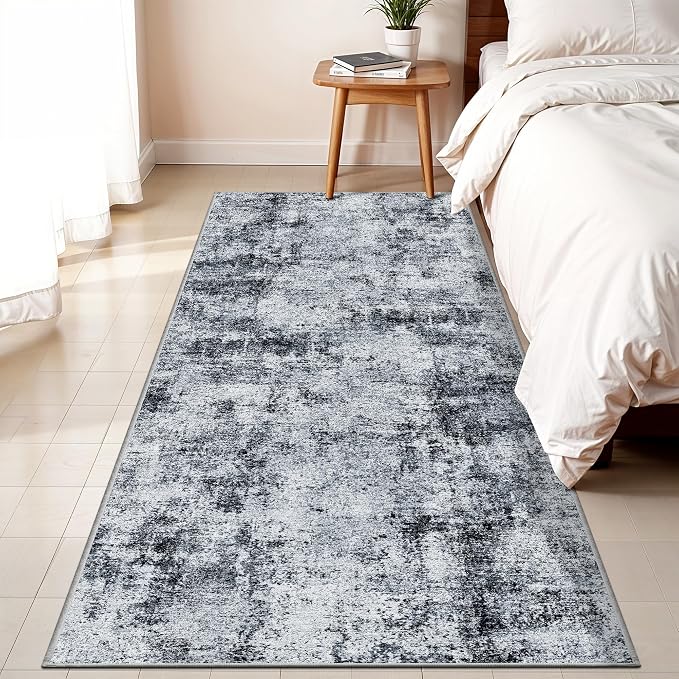3x6 Washable Entryway Runner Rug: Non Slip Wide Hallway Runners Easy-to-Clean by WIEVEDENS
