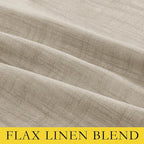 NICETOWN Taupe 100% Blackout Linen Curtains 84 inch Long Burg, Farmhouse Thick - Image 8