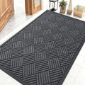 OLANLY Front Door Mat Outside Entrance 47x32, Heavy Duty Sturdy Natural Rubber by OLANLY