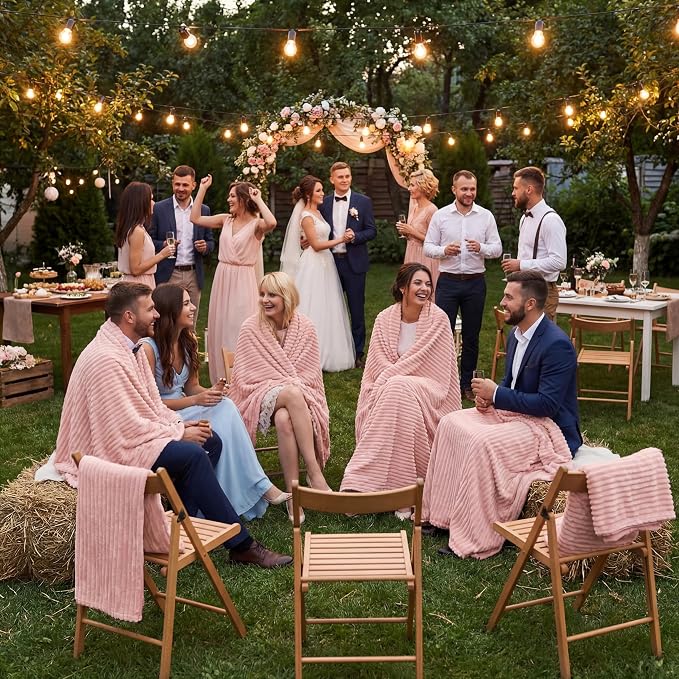 Buryeah 12 Pcs Flannel Throw Blanket Bulk 50 x 60 in Sleepover Blanket Outdoor - Image 6