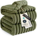 Bedsure GentleSoft Moss Fleece Queen Blanket by BEDSURE