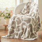 Bedsure Leopard Throw Blanket for Couch, Cheetah Print Knit Fall Gifts Blanket - Image 2