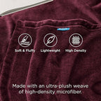 Bedsure GentleSoft Fleece Blanket Twin Size Burgundy - Image 3