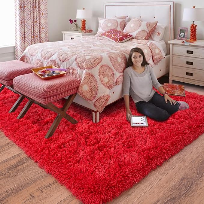 Rugs for Living Room 8x10, Soft Shaggy Modern Shag Area Rug for Bedroom - Image 6