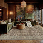 9x12 Washable Area Rug for Living Room Bedroom Vintage Rust Red Non Slip Carpet - Image 4