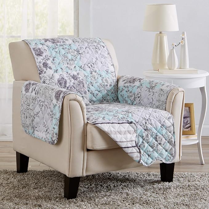Great Bay Home Reversible Floral Patchwork Chair Furniture Protector by GreatBayHome