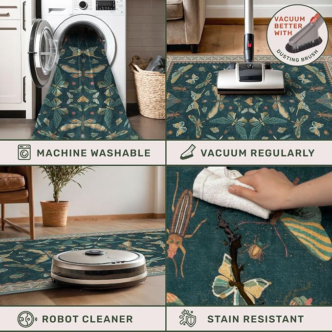 Teal 3x5 Entryway Rug - Image 4