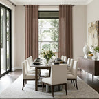 Caramel Brown Linen Curtains for Living Room Extra Long 112 Inches Long Back - Image 8