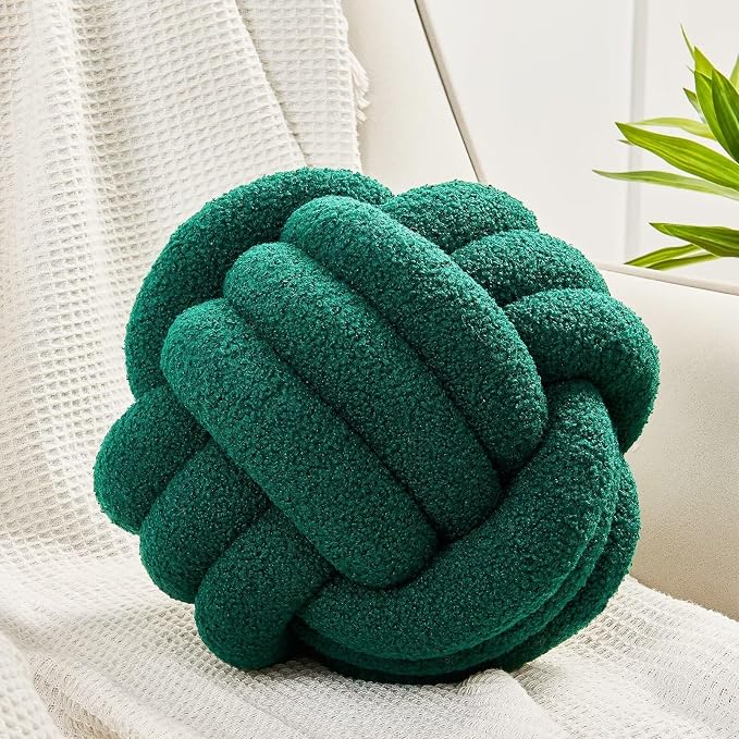 Uvvyui Knot Pillow Ball, Soft Home Decorative Pillows, Round Throw Pillow by Uvvyui