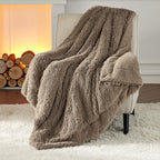 Bedsure GentleSoft Fluffy Light Chocolate Brown Throw Blanket, Soft Fuzzy - Image 7