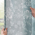 jinchan Linen Floral Curtains for Living Room, 63 Inch Length Curtains - Image 6