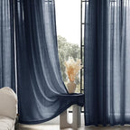 Navy Blue Curtains 98 inch Length - Image 7