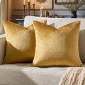 GIGIZAZA Golden Throw Pillow Covers 24x24 Decorative Velvet Cushion Covers Pack by GIGIZAZAFocusingonhomedecoration