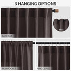 Cocoa Coffee Curtains 63 Inches Long 2 Panel Sets - Image 3