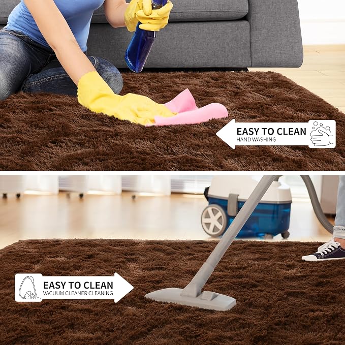 Tepook Super Soft Fluffy Rugs for Living Room, Shag 6x9 Area Rugs for Bedroom - Image 7