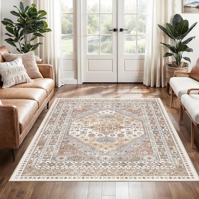 3x5 Washable Area Rug for Entryway, Kitchen Rugs Non Slip for Dining Room - Image 3