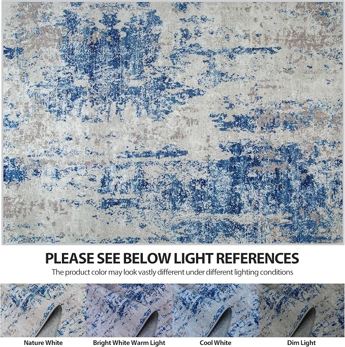 5x8 Area Rugs for Living Room Rug Washable: Abstract Rug for Dining Room - Image 7