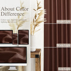Nanspring Rustic Brown Linen Curtains 72 Inch Length - Image 3