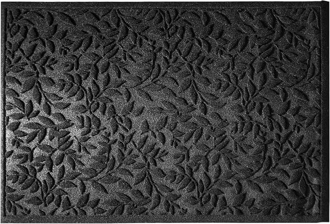 Black Leaves Outdoor Indoor Entrance Door mat, Absorbent Durable Heavy Duty - Image 8