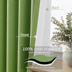 Guken 100% Blackout Curtains 90 Inch Length 2 Panels Set - Image 4