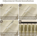 IVAPUPU 96 Inch Linen Curtains 2 Panel Set - Image 6