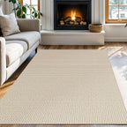 KOZYFLY Washable Area Rug 4x6 ft Non Slip Rubber Backed Living Room Rugs - Image 8