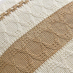 Fancy Homi Set of 1 Tan Neutral Decorative Throw Pillow Cover 16x16 Inch - Image 4