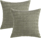 MIULEE Pack of 2 Corduroy Decorative Throw Pillow Covers 18x18 Inch Soft Boho - Image 6