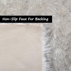 Goolela Sheepskin Area Rug 10x12 Fluffy Fuzzy Faux Fur Carpet - Image 3