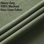 MIULEE 100% Blackout Linen Textured Curtains - Image 5