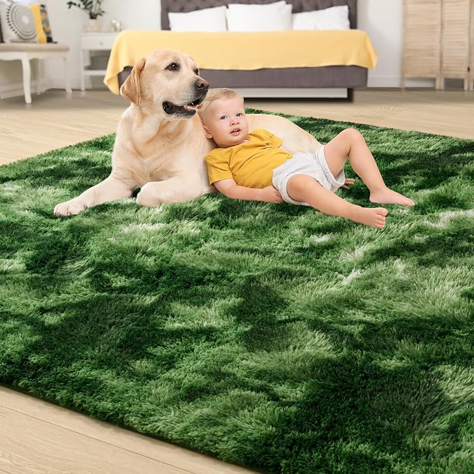Tepook Soft Fluffy Rugs for Living Room, 5x8 Shaggy Area Rug for Bedroom - Image 4