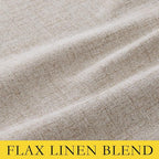 NICETOWN Oatmeal Linen 100% Blackout Curtains 120 inches Length 2 Panels Set - Image 8