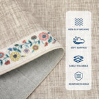 GarveeHome Washable Area Rugs for Bedroom 5x7 Living Room Modern Floral Throw - Image 3