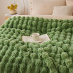 COOVA Faux Fur Throw Blanket for Couch, Cozy Soft and Fuzzy Plush Rabbit Fur - Image 3