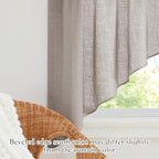 RYB HOME Linen Textured Swag Curtain Valance - Image 5