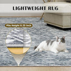 8x10 Area Rugs Washable Rug: Anti-Skid Abstract Modern Living Room Rug Soft - Image 6