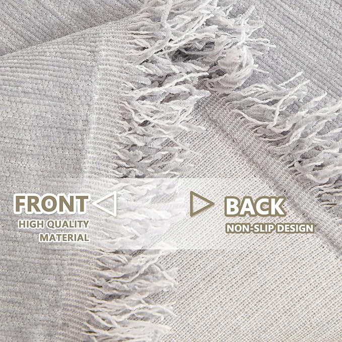 MYSKY HOME Light Gery Chenille Sofa Cover - Image 4
