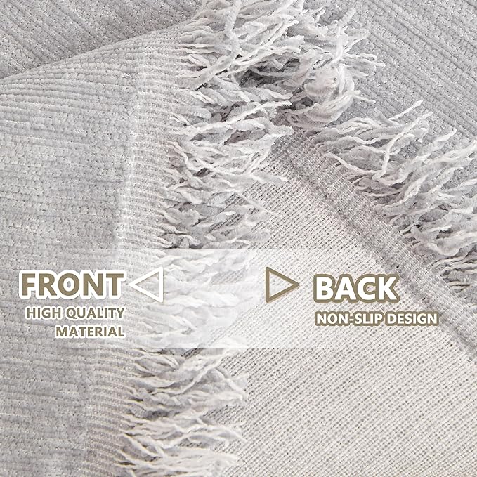 MYSKY HOME Couch Cover for Pets Light Grey Couch Covers for 2 Cushion Couch - Image 5