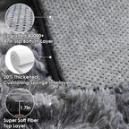 ONASAR 8x10 Area Rugs for Living Room, Tie-Dyed Dark Grey Fluffy Shag Large - Image 4