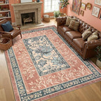 GarveeHome Terracotta Teal 8x10 Area Rugs by GarveeHome