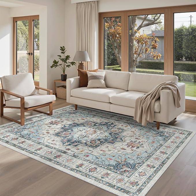 Madane Area Rug 3x5, Entryway Washable Vintage Runners Bedroom Non Slip Indoor - Image 4