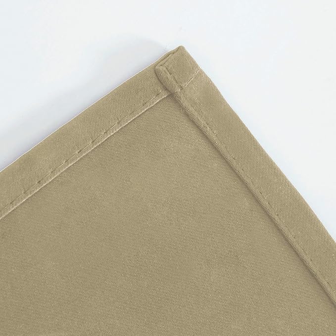 LEMOMO Beige Blackout Curtains 34 x 54 Inch Length/Set of 2 Curtain - Image 8