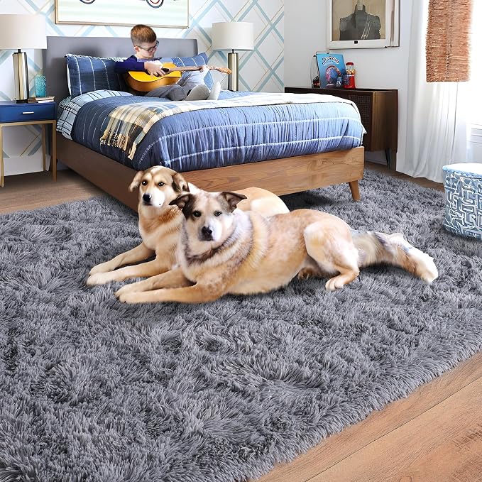 Rugs for Living Room 6x9, Soft Shaggy Modern Shag Area Rug for Bedroom - Image 3