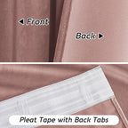 RYB HOME Dusty Pink Velvet Curtains 72 inches - Image 7